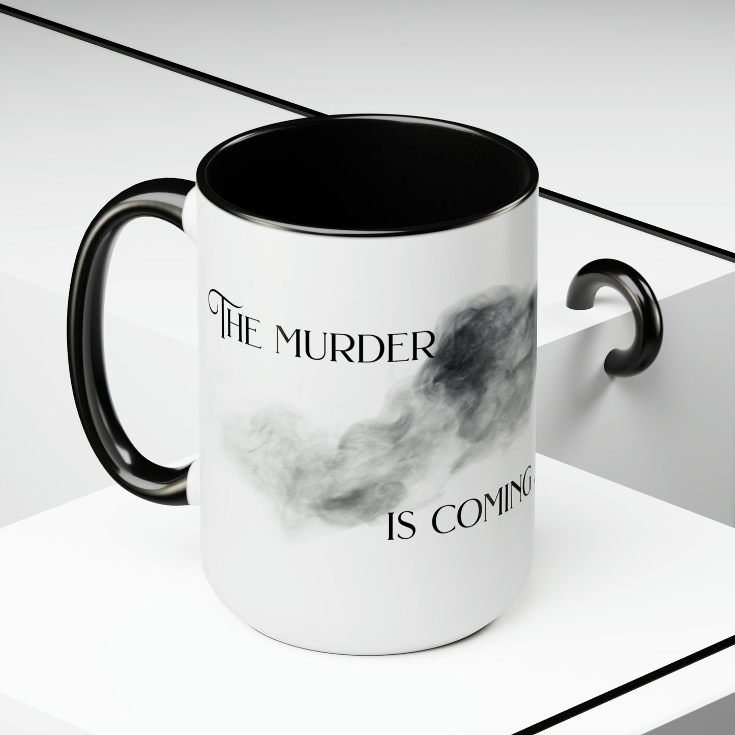 The Murder is Coming - Two-Tone Coffee Mugs, 15oz